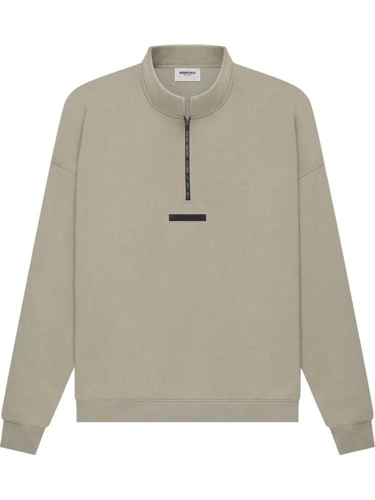 Толстовка Fear of God Essentials Mockneck Half Zip 'Moss' — изображение 1 из 2, зеленый