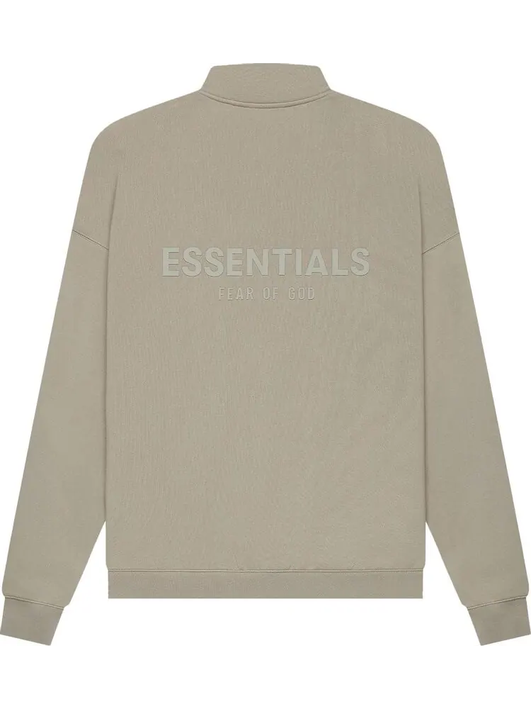 Толстовка Fear of God Essentials Mockneck Half Zip 'Moss' — изображение 2 из 2, зеленый