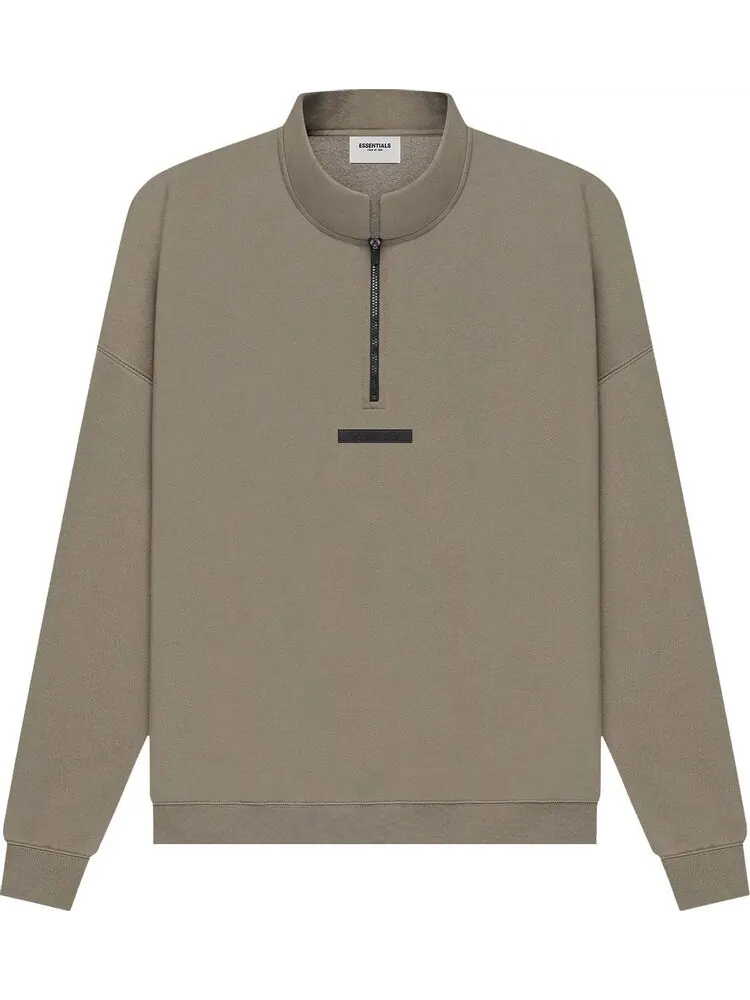 Толстовка Fear of God Essentials Mockneck Half Zip 'Taupe'