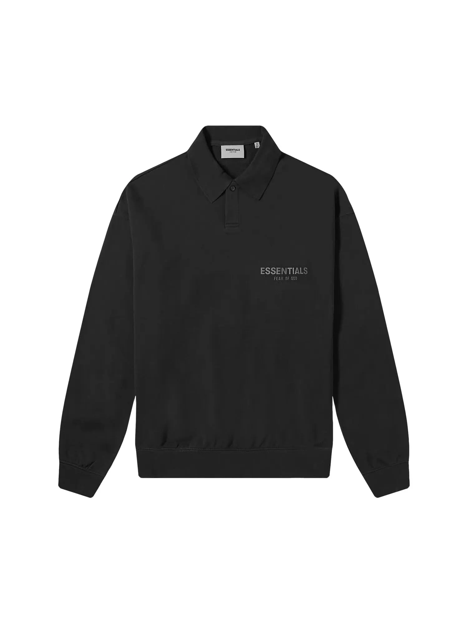 Рубашка-поло с длинными рукавами Fear of God Essentials — изображение 1 из 2, черный