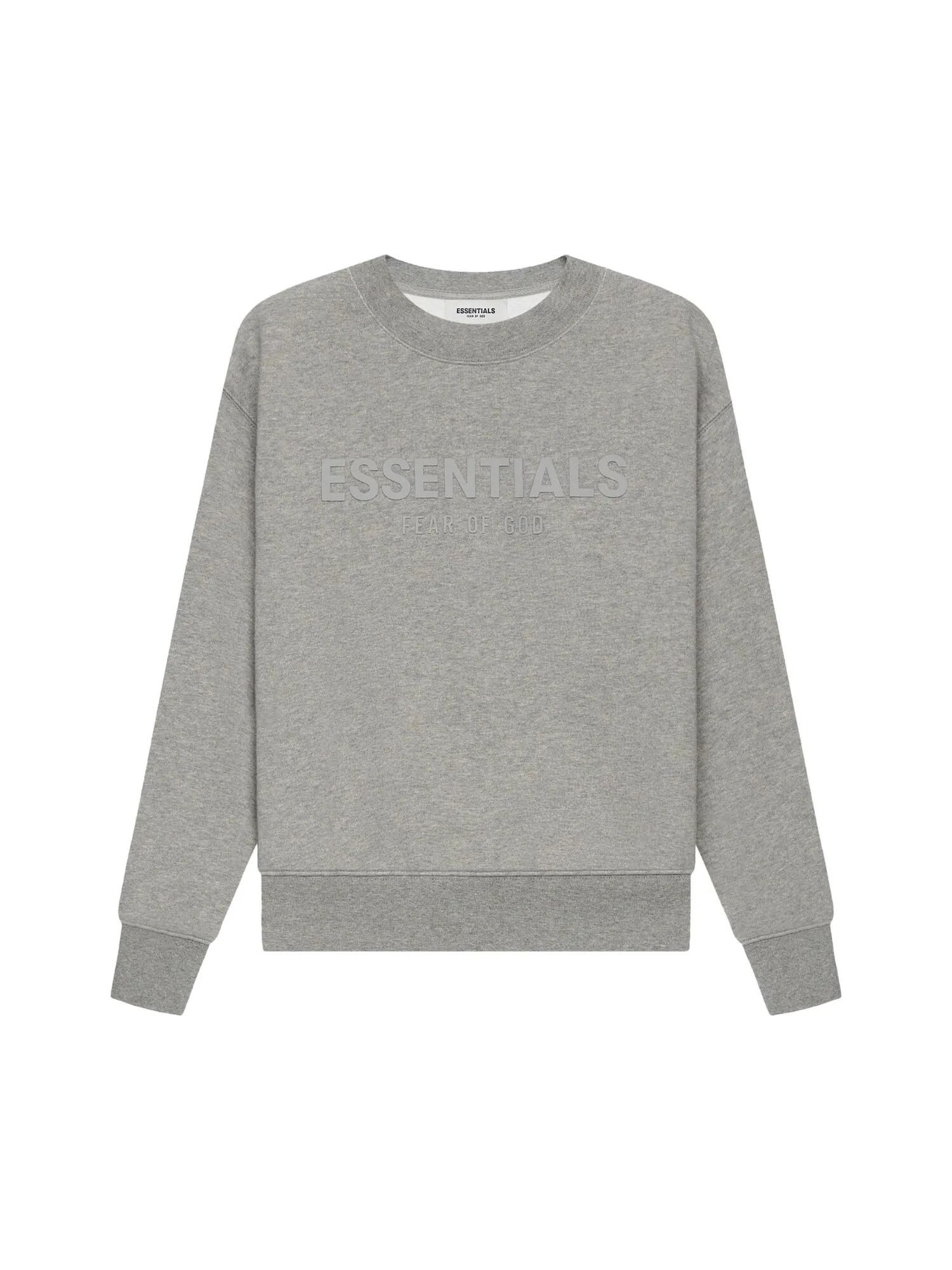 Детский пуловер с круглым вырезом Fear of God Essentials, темно-вересковый, овсяный — изображение 1 из 2