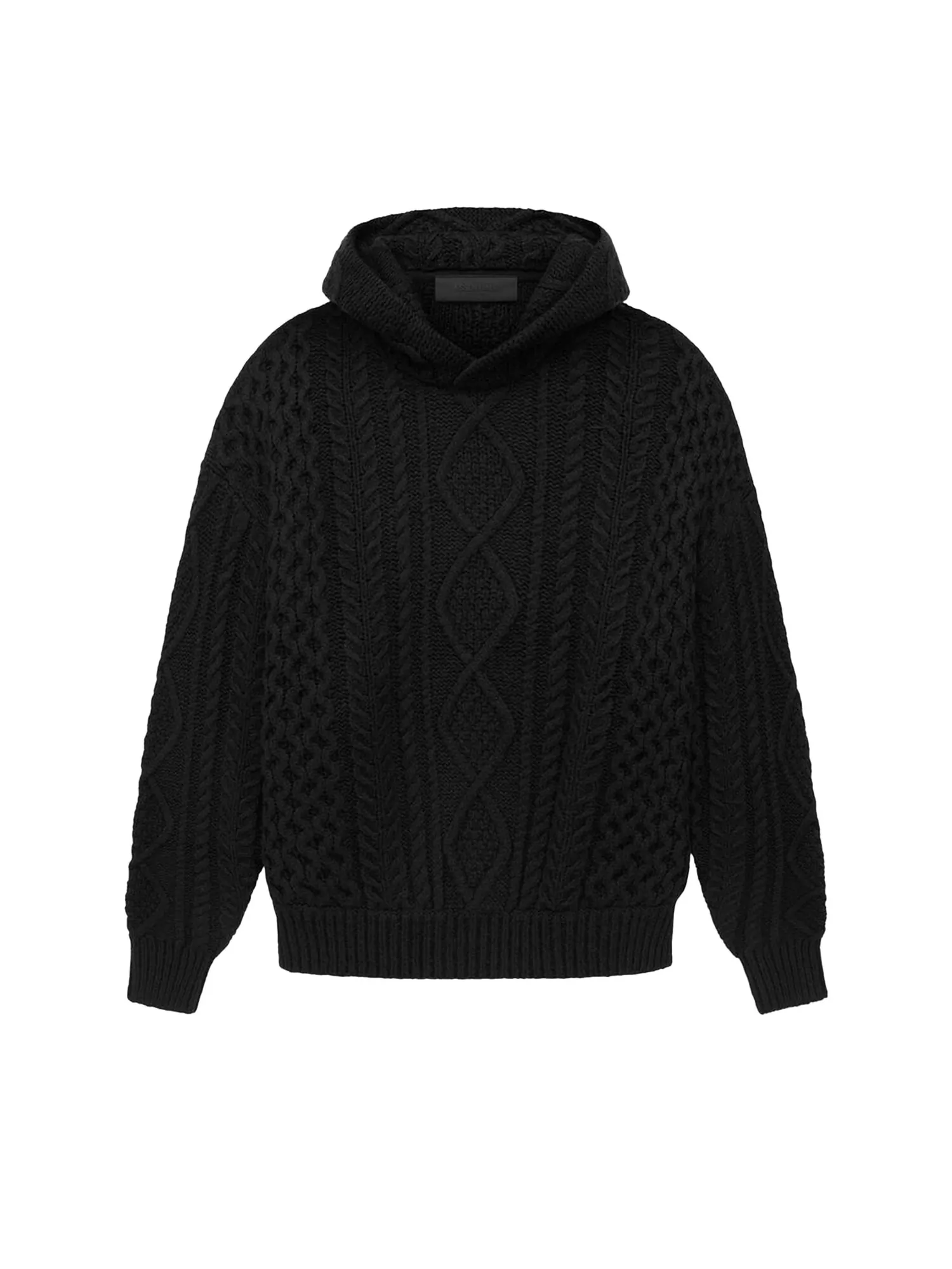 Толстовка вязанной вязки Fear of God Essentials Jet Black — изображение 1 из 2, черный