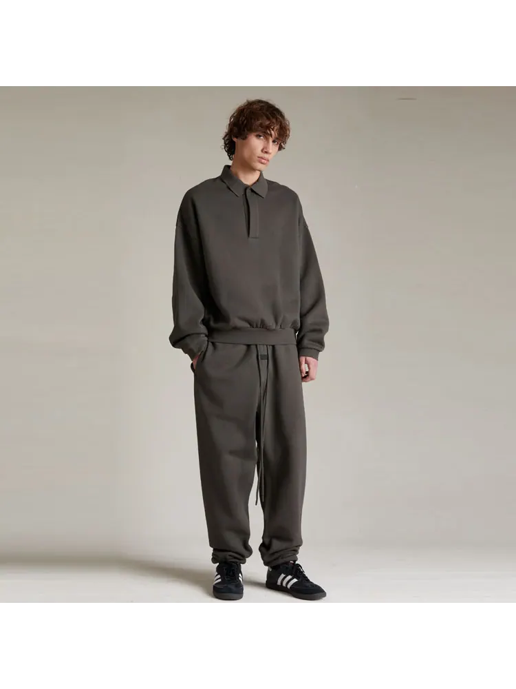 Лонгслив-поло Fear Of God Essentials Spring — изображение 2 из 6, черный