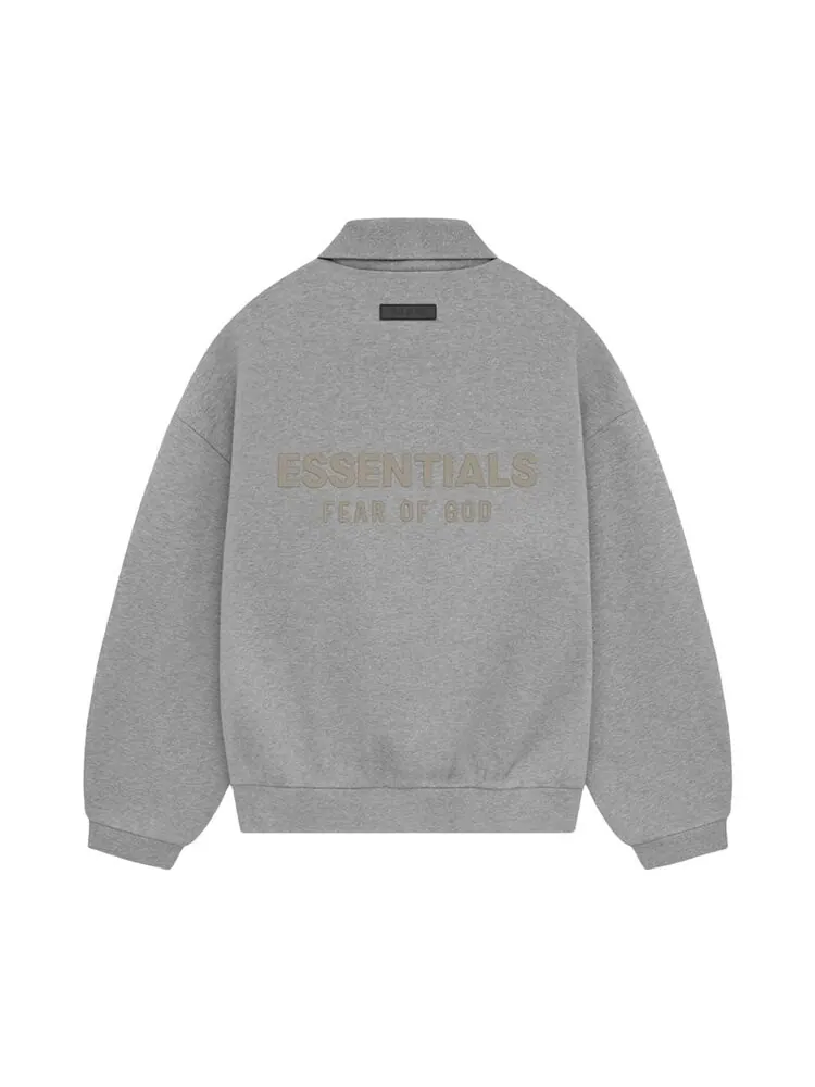 Поло Fear Of God Essentials Fear of God Essentials Long-Sleeve 'Dark Heather Oatmeal' — изображение 2 из 2, серый