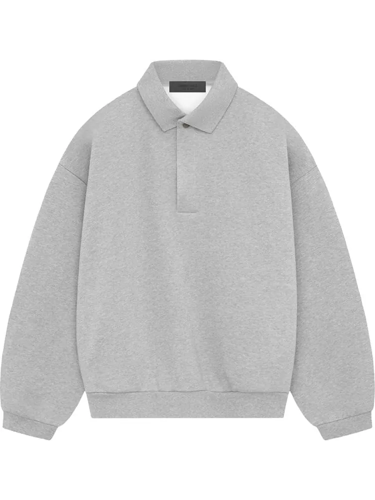Поло Fear of God Essentials Long-Sleeve 'Light Heather Grey' — изображение 1 из 2, серый
