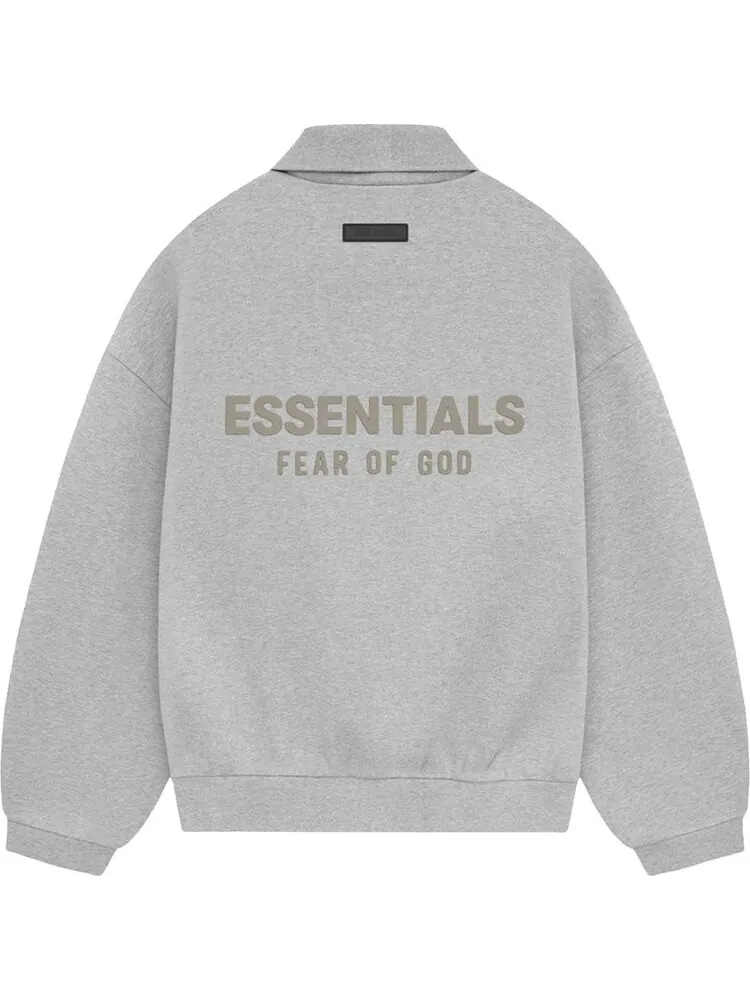 Поло Fear of God Essentials Long-Sleeve 'Light Heather Grey' — изображение 2 из 2, серый