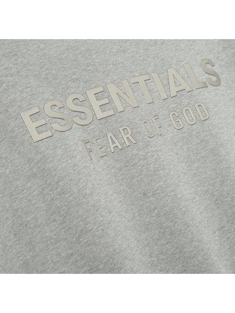 Свитер Fear of God Essentials Classic Fleece Crewneck, Concrete Heather — изображение 3 из 3, серый