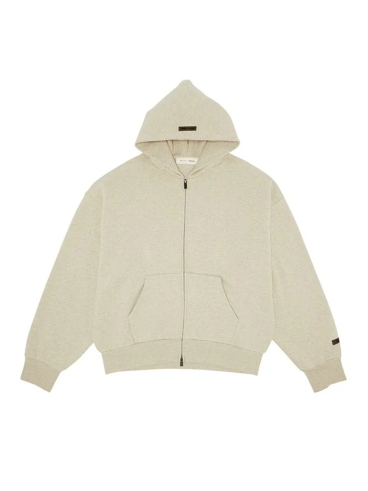 Худи Fear of God Essentials Classic Full Zip Hoodie, Heather Stone — изображение 1 из 3, серый