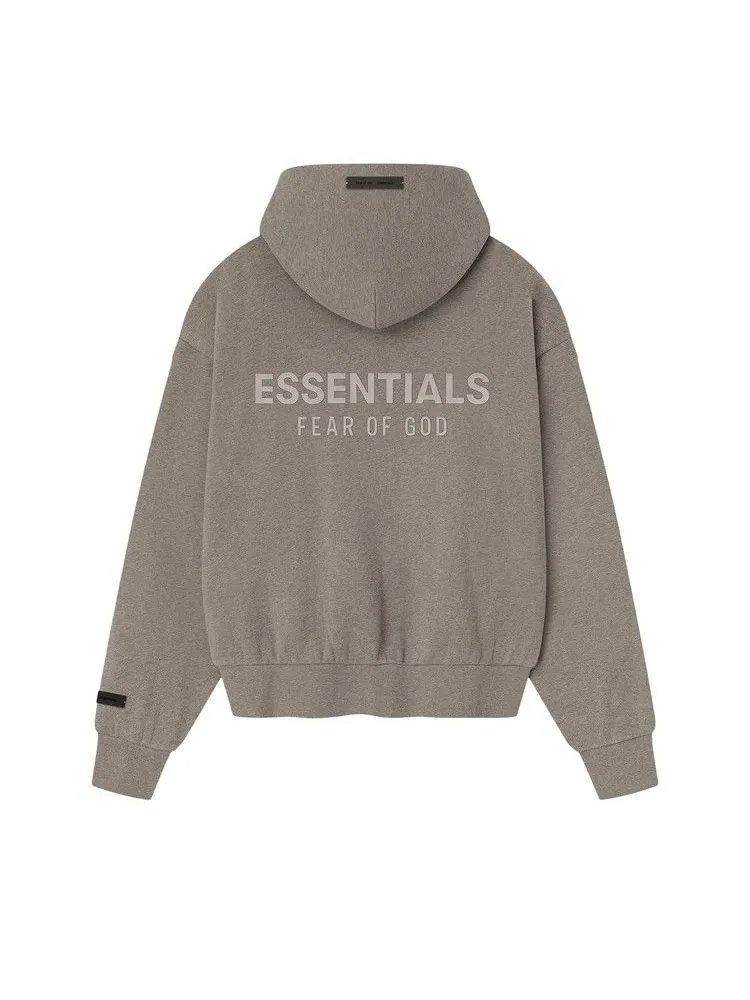 Худи Fear of God Essentials Classic Fleece Zip-Up Hoodie, Homestead Heather — изображение 2 из 2, бежевый