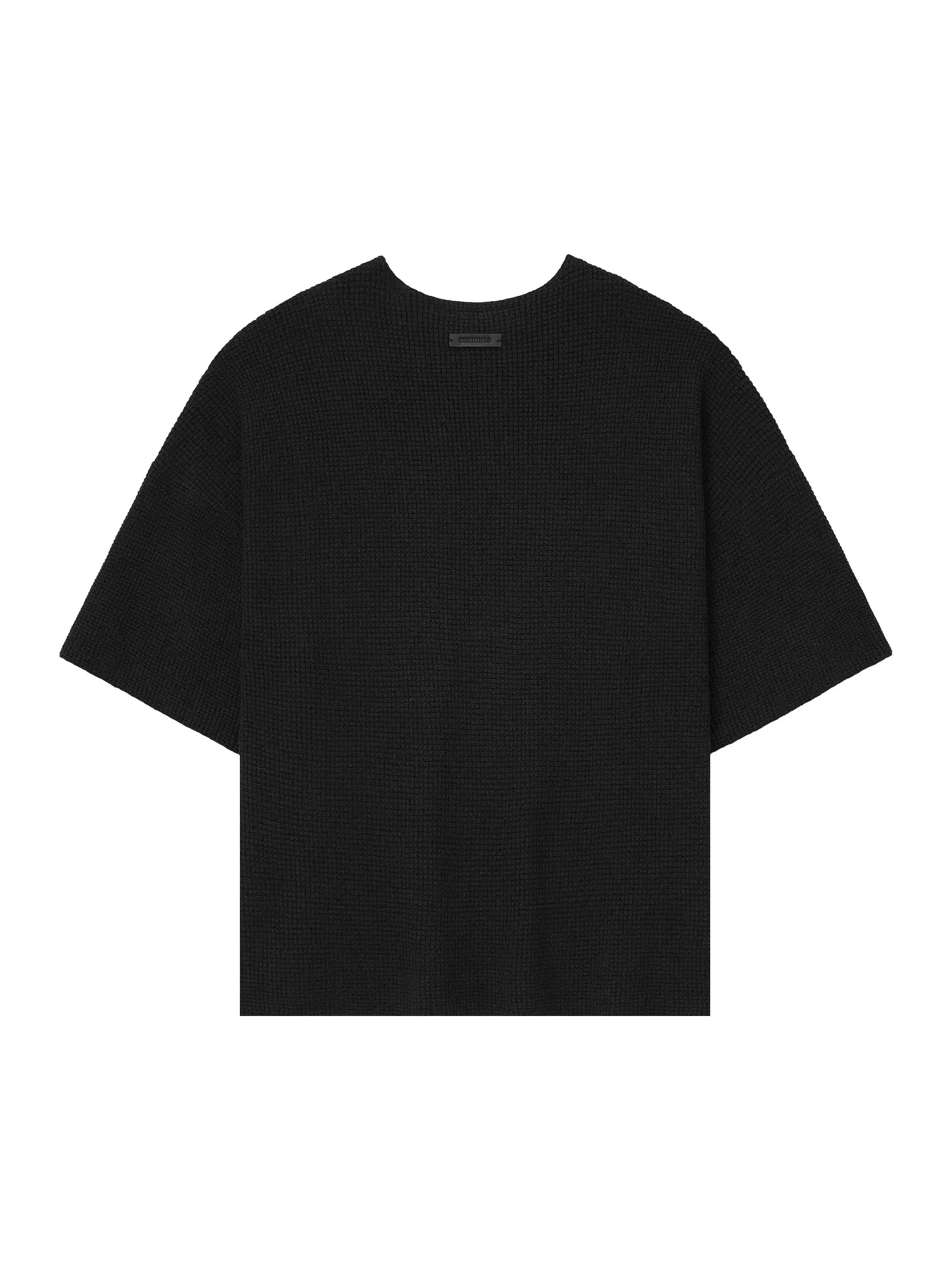Свитер с коротким рукавом и вафельной текстурой Fear of God Essentials — изображение 2 из 2, черный