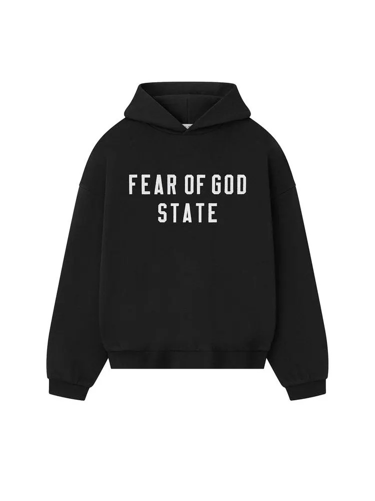 Худи Fear of God Essentials 90s Fit Fleece Hoodie — изображение 1 из 2, черный
