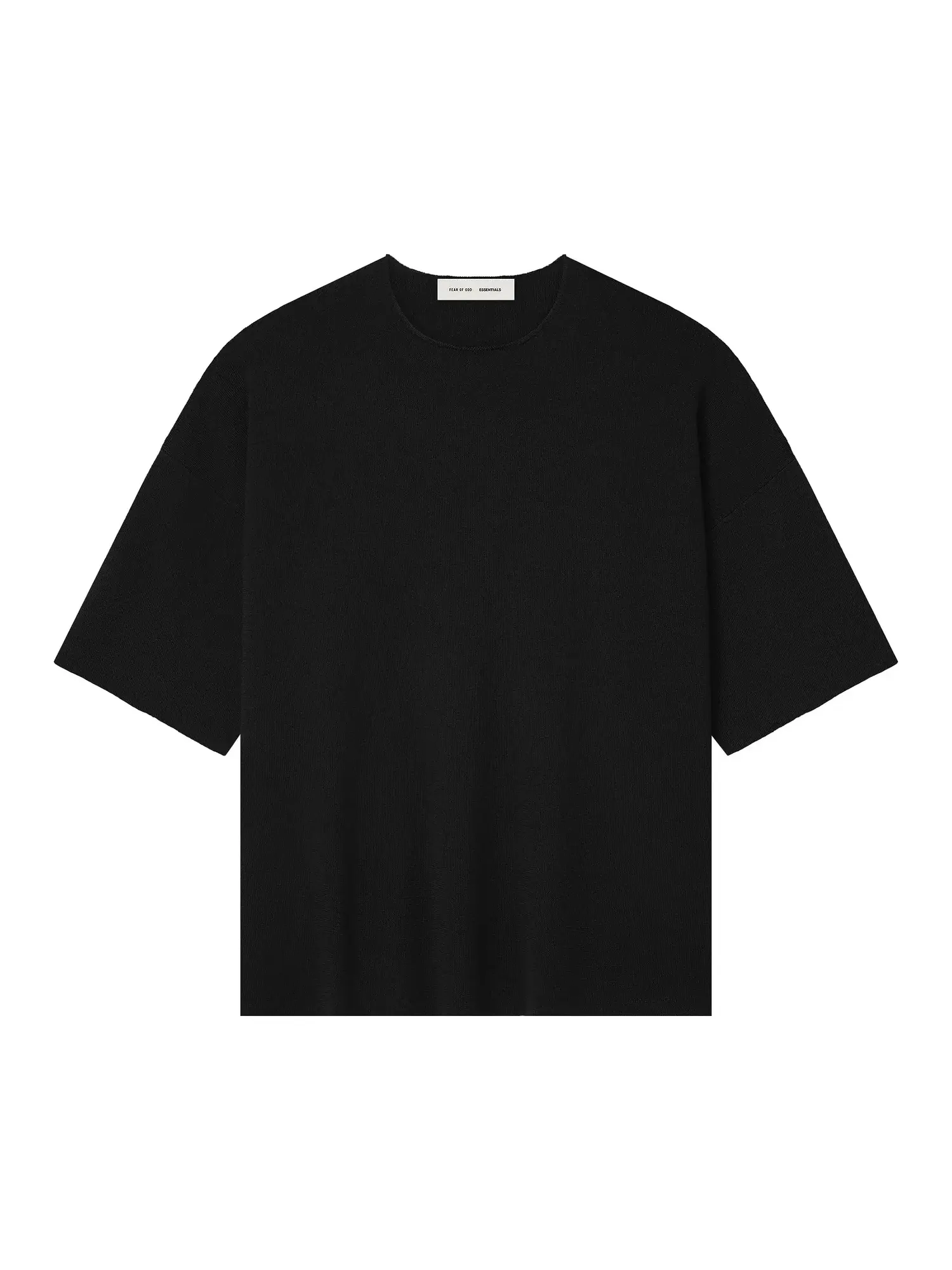 Футболка с коротким рукавом Fear of God Essentials из мериносовой шерсти — изображение 1 из 2, черный