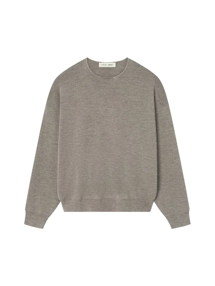 Свитер Fear of God Essentials Merino Crewneck Sweater, Homestead Heather — изображение 1 из 2, бежевый