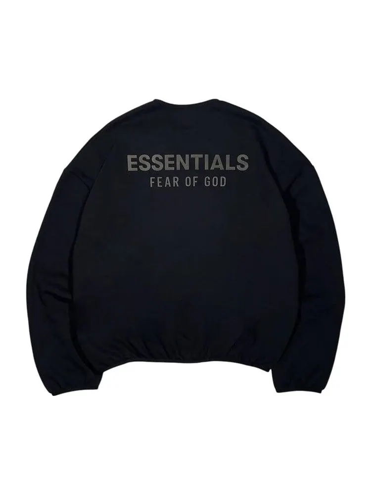 Свитер Fear of God Essentials Modern Fit Fleece Crewneck — изображение 2 из 2, черный