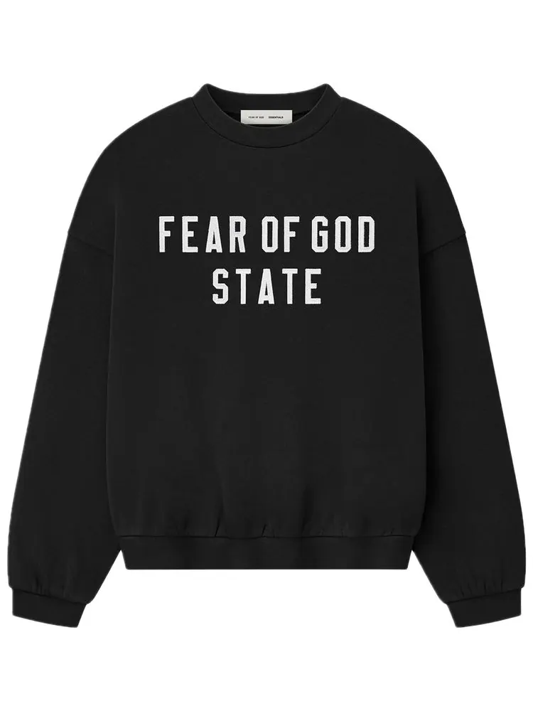 Свитшот Fear of God Essentials в стиле 90-х — изображение 1 из 1, черный