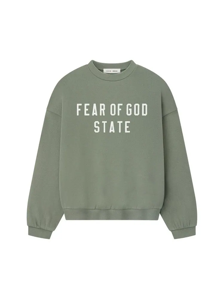 Свитер Fear of God Essentials 90s Crewneck — изображение 1 из 3, мох