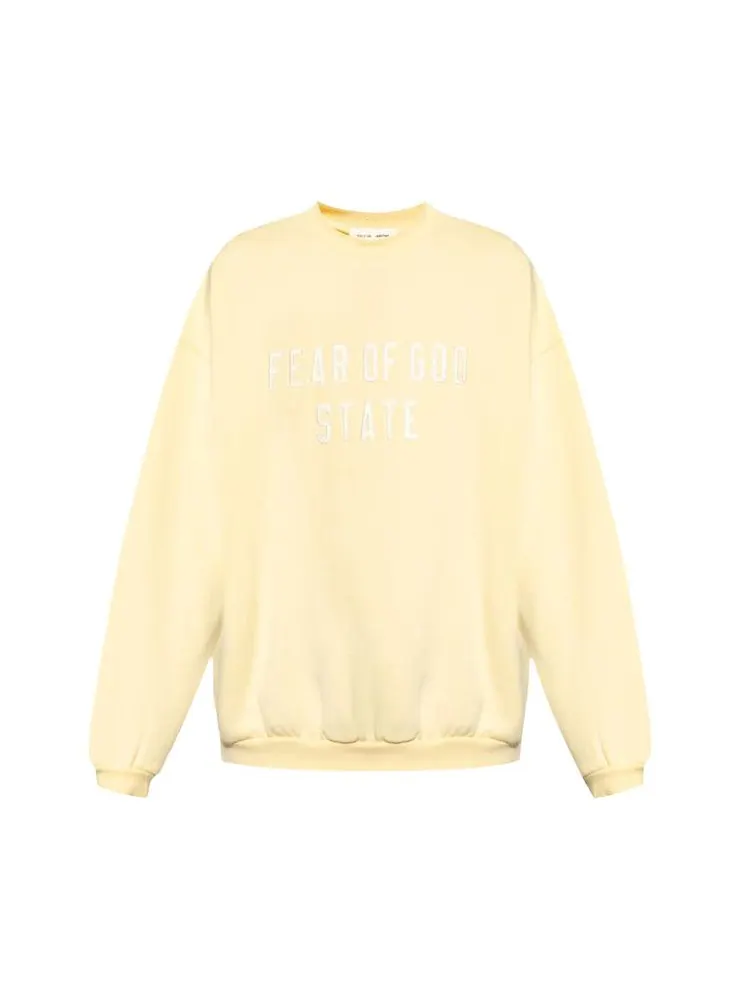 Толстовка Fear of God Essentials 90s Crewneck Sweatshirt — изображение 1 из 1, желтый