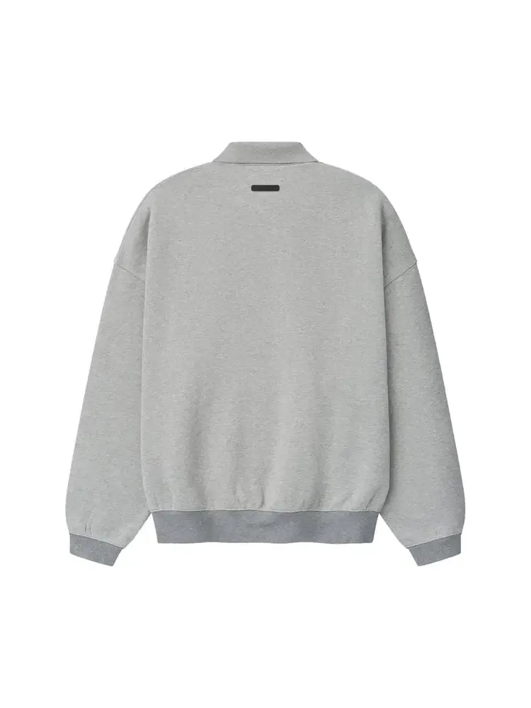 Фирменная толстовка-поло в стиле Fear of God Essentials 90s — изображение 2 из 2, серый
