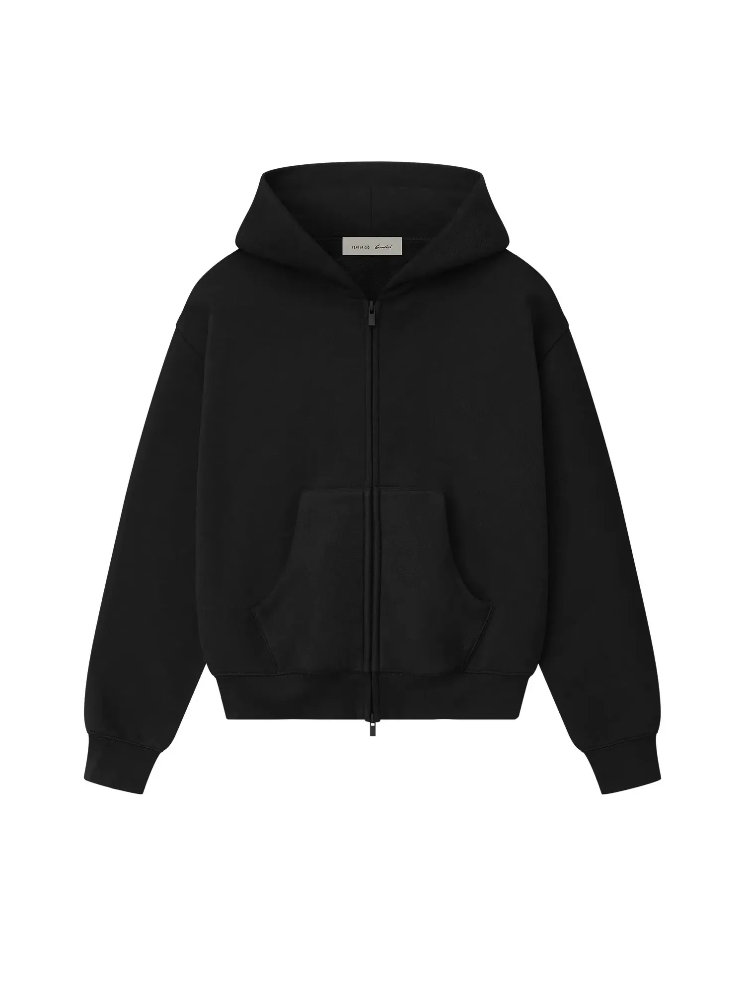 Классическая толстовка на молнии Fear of God Essentials — изображение 1 из 2, винтажный черный