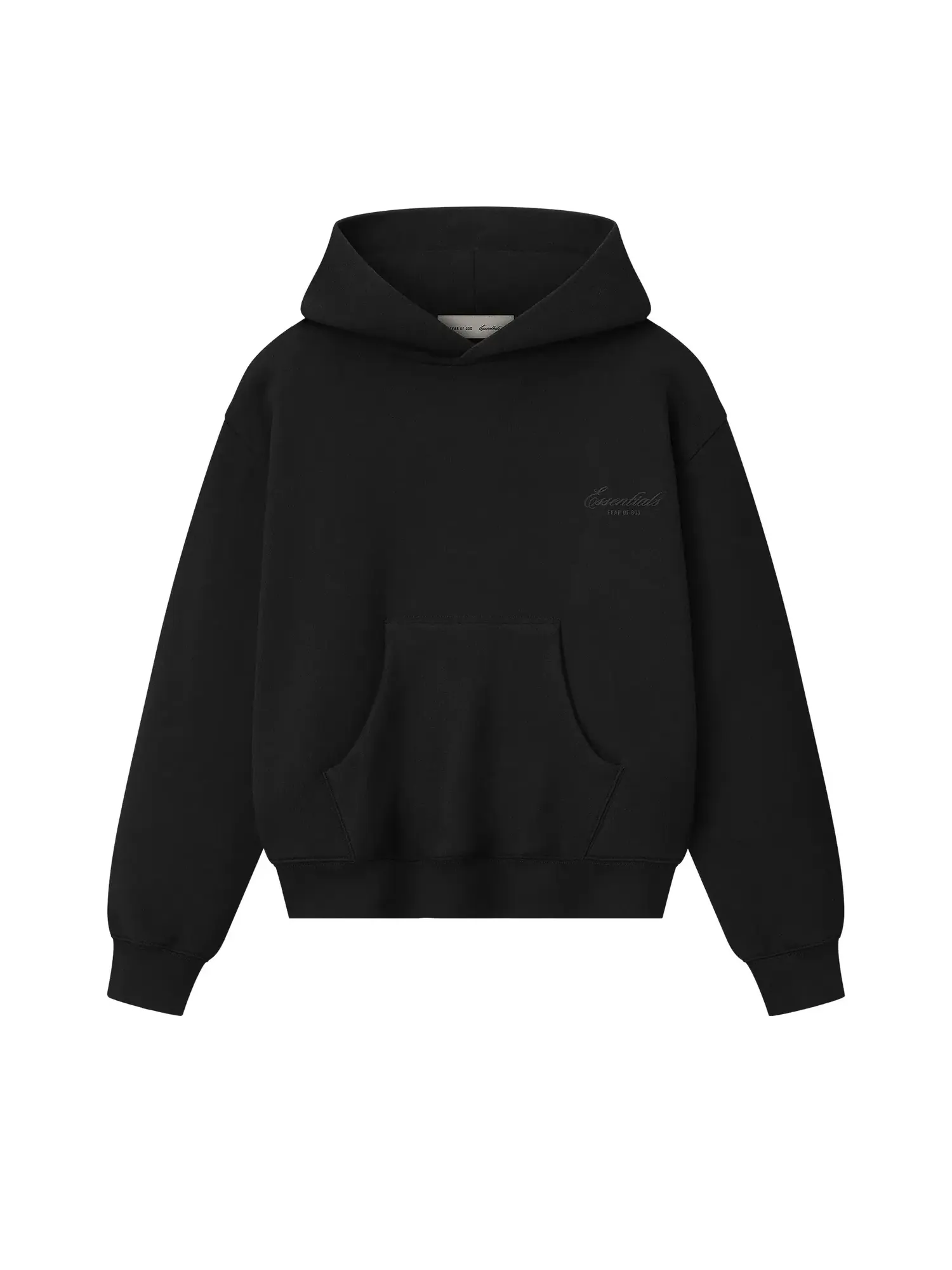 Толстовка Fear of God Essentials Signature Classic Hoodie — изображение 1 из 2, винтажный черный