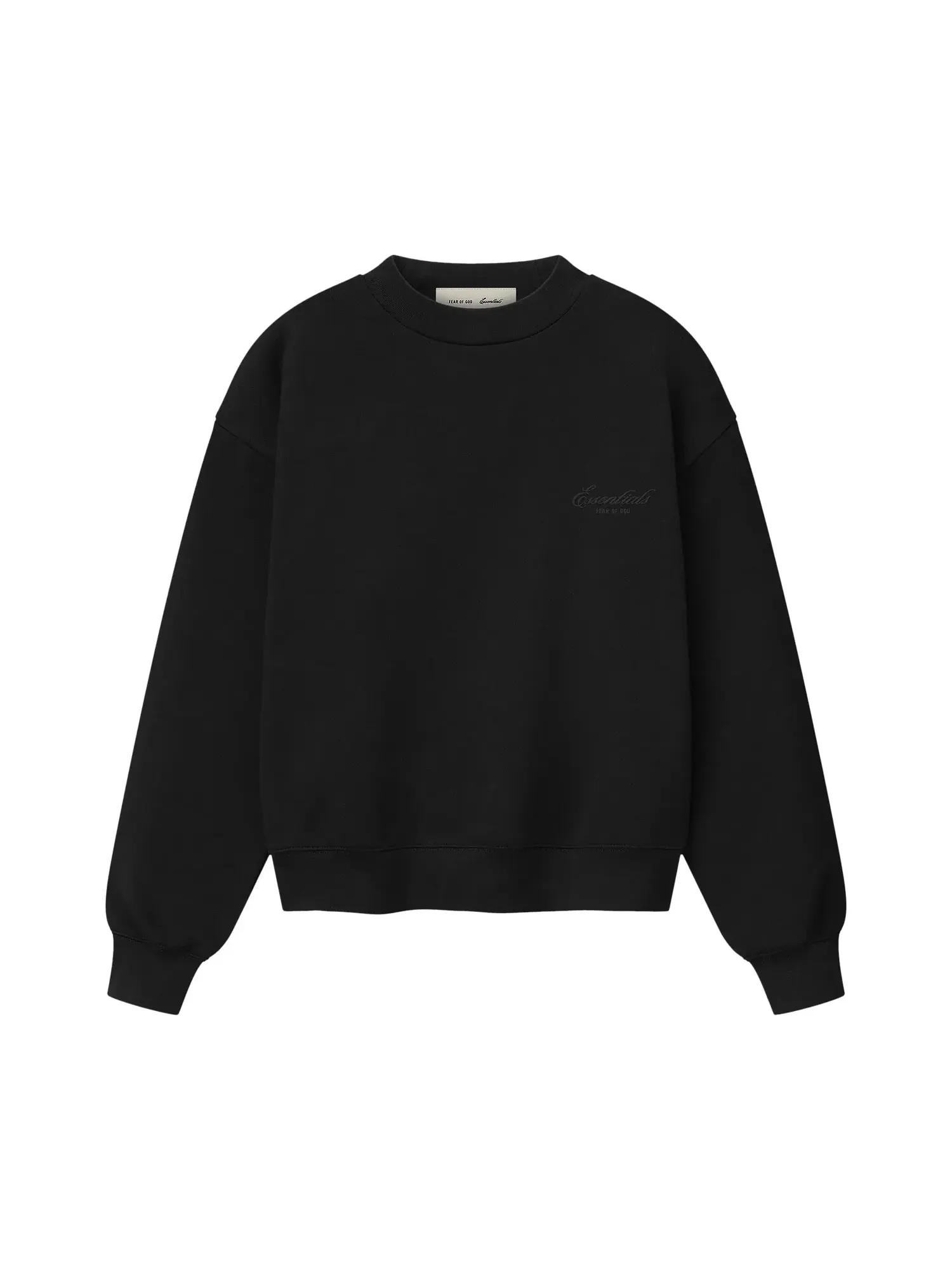 Свитшот Fear of God Essentials Signature Classic Crewneck — изображение 1 из 2, винтажный черный
