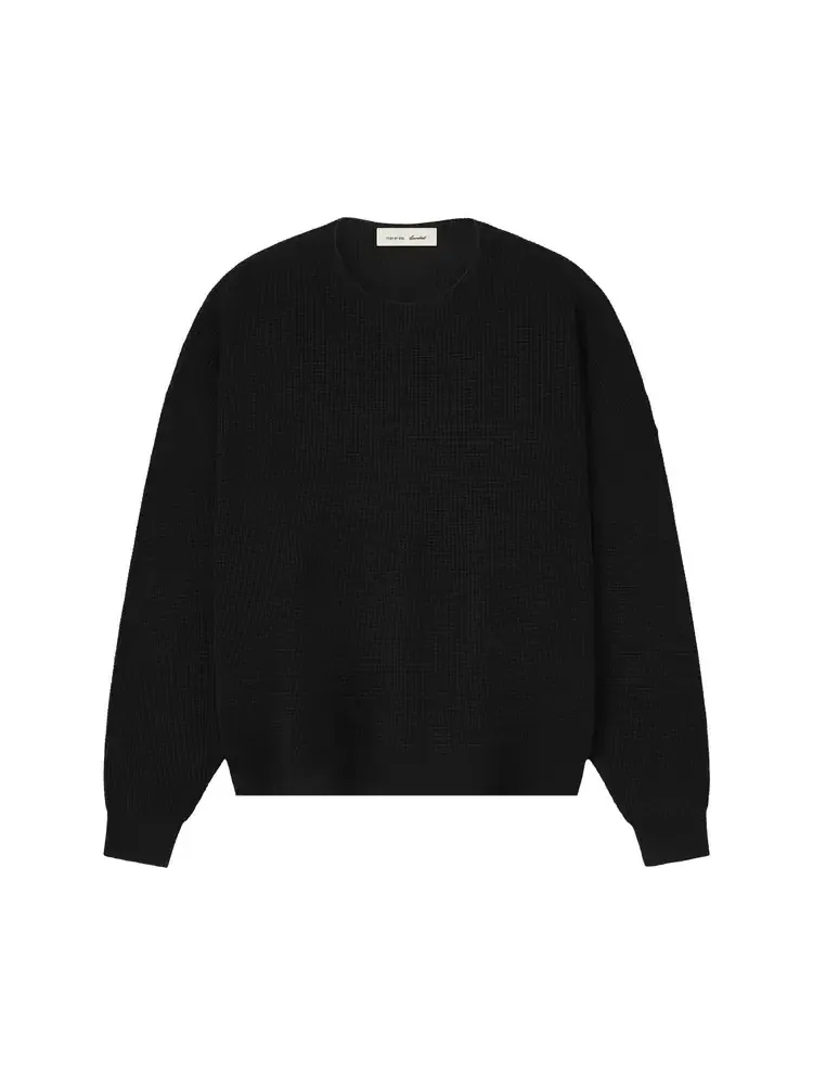 Свитер Fear of God Essentials Signature Waffle 90 — изображение 1 из 2, черный