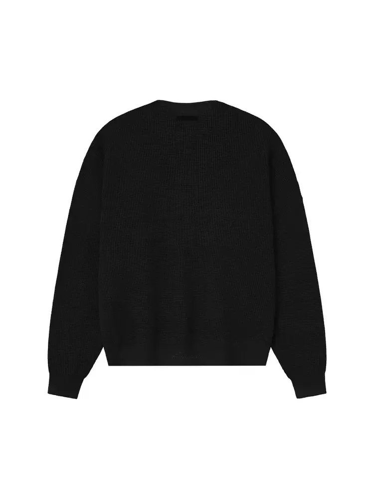 Свитер Fear of God Essentials Signature Waffle 90 — изображение 2 из 2, черный