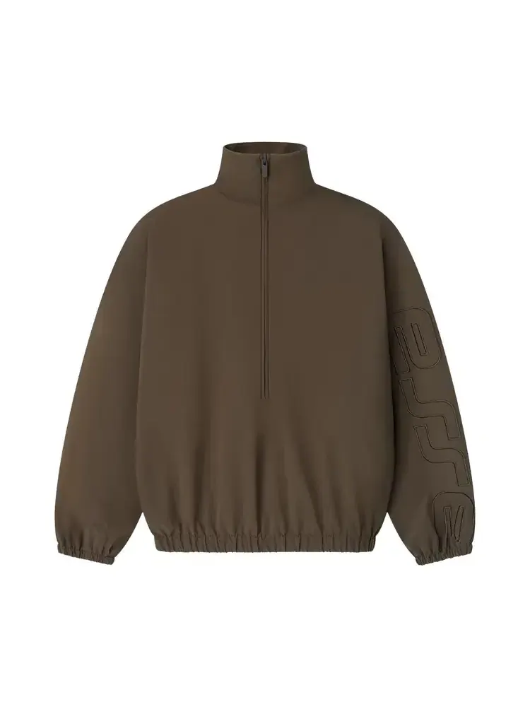 Спортивная куртка Fear of God Essentials Active Trace Half Zip Track Jacket — изображение 1 из 2, коричневый