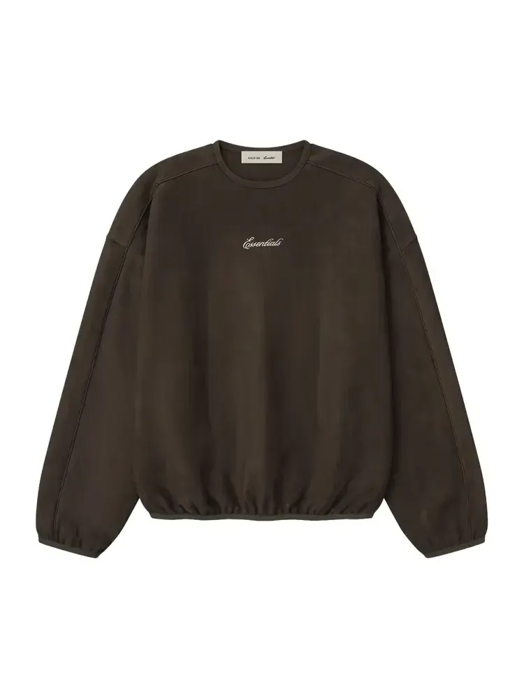 Свитшот Fear of God Essentials Signature Modern Crewneck With Piping — изображение 1 из 2, коричневый