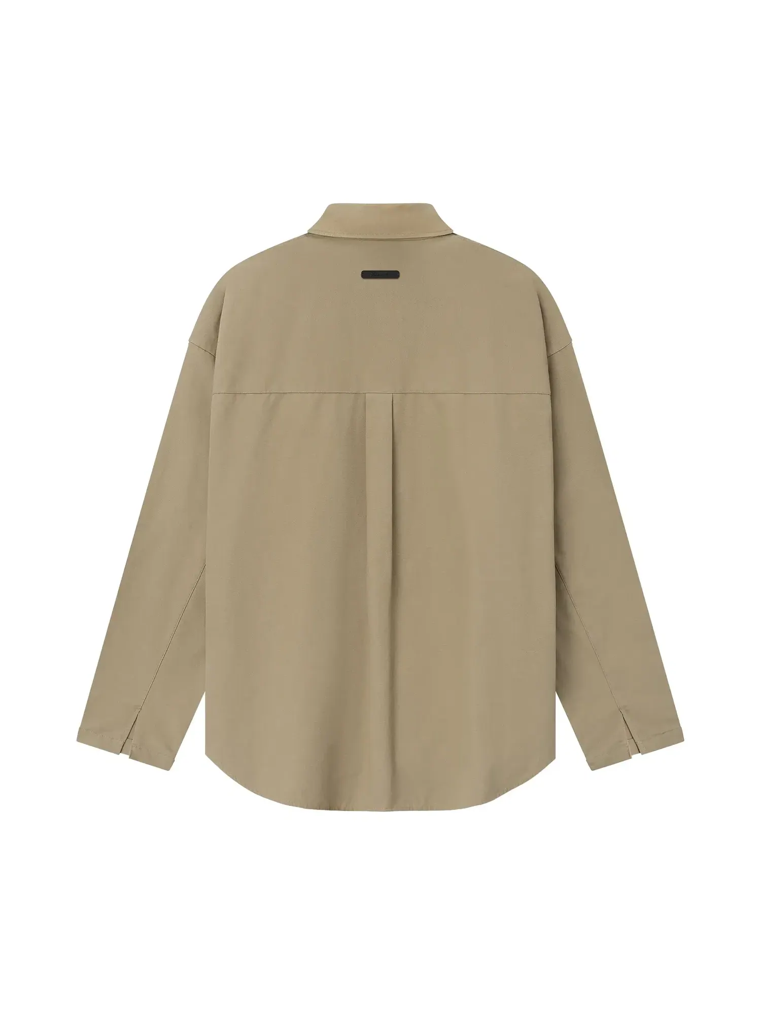Рубашка-куртка Fear of God Essentials из хлопкового холста — изображение 2 из 2, дюна