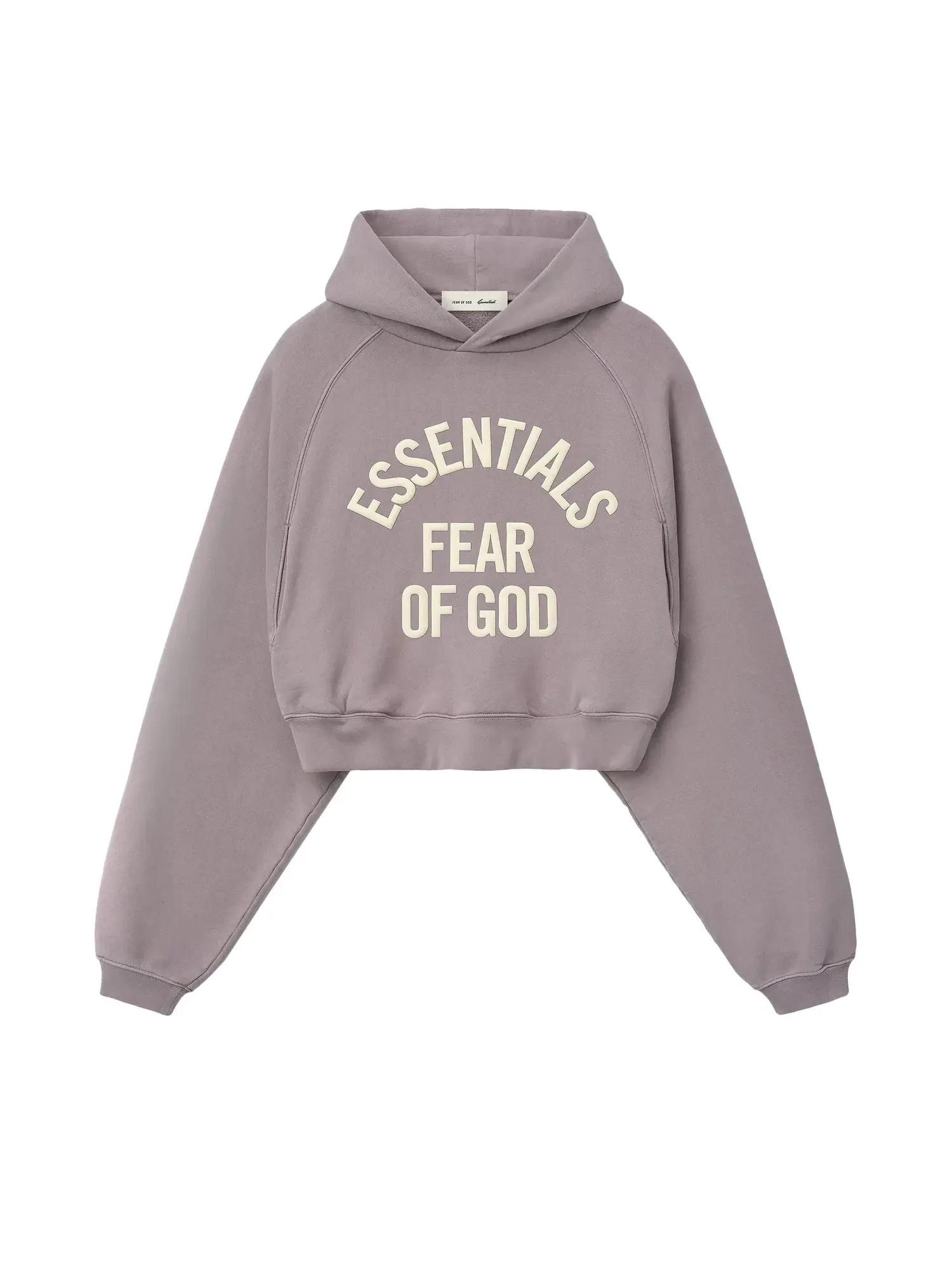 Худи Fear of God Essentials Campus 90s Cropped Raglan Hoodie — изображение 1 из 2, пыльно-фиолетовый