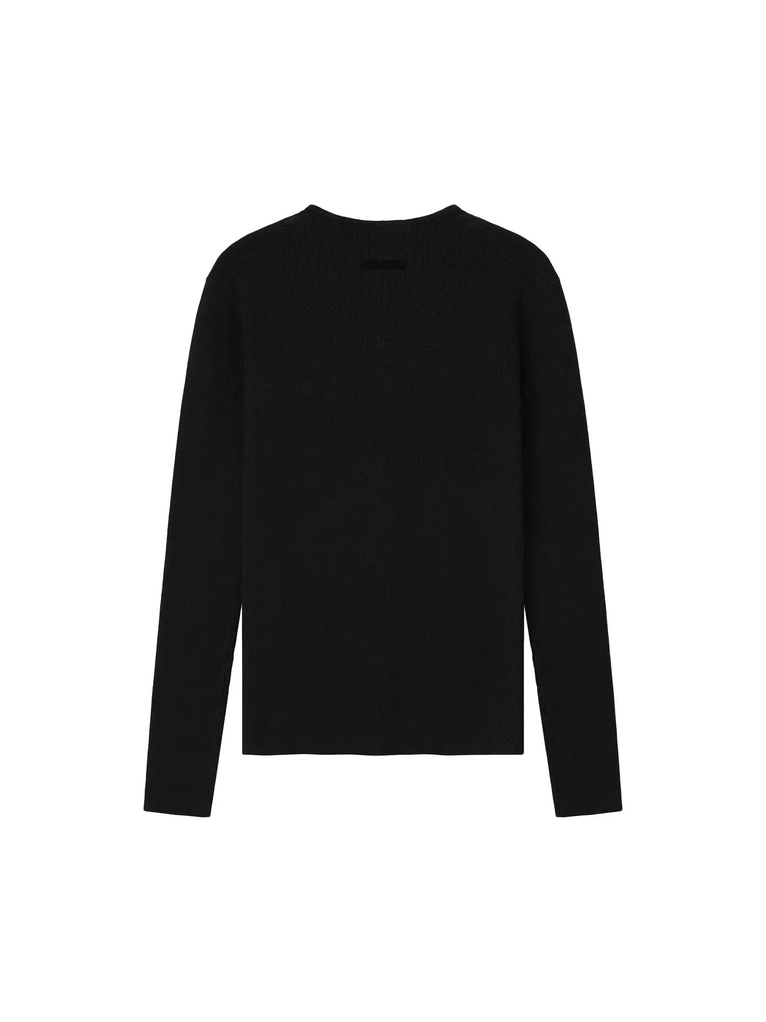 Лонгслив Fear of God Essentials Signature Rib Knit Fitted Zip Up — изображение 2 из 2, винтажный черный