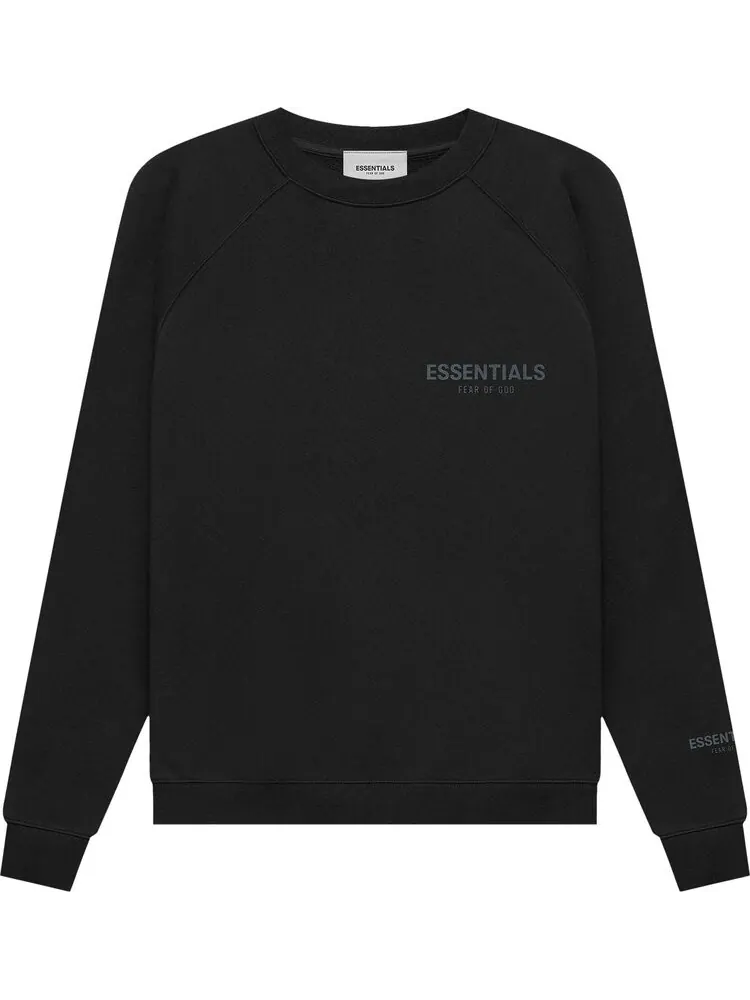 Толстовка Fear of God Essentials Summer Core Crew Sweat 'Black' — изображение 1 из 2, черный