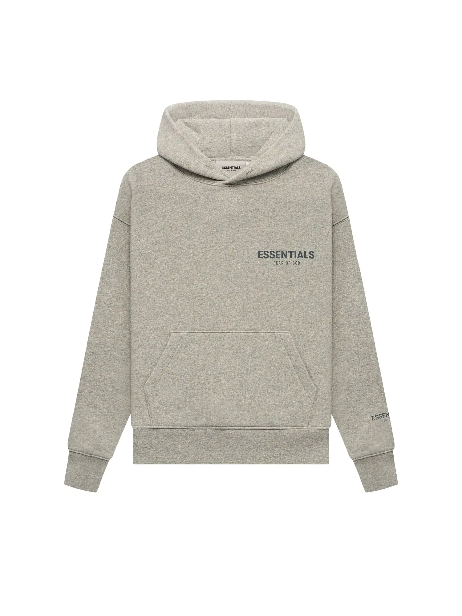 Детский пуловер с капюшоном Fear of God Essentials Dark Heather Oatmeal — изображение 1 из 1, овсяный