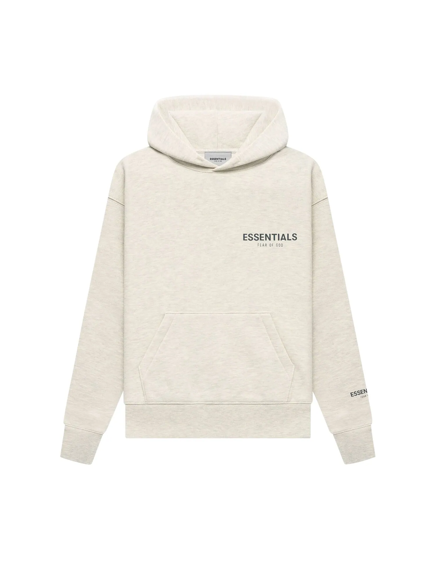 Детский пуловер с капюшоном Fear of God Essentials Light Heather Oatmeal — изображение 1 из 1, овсяный