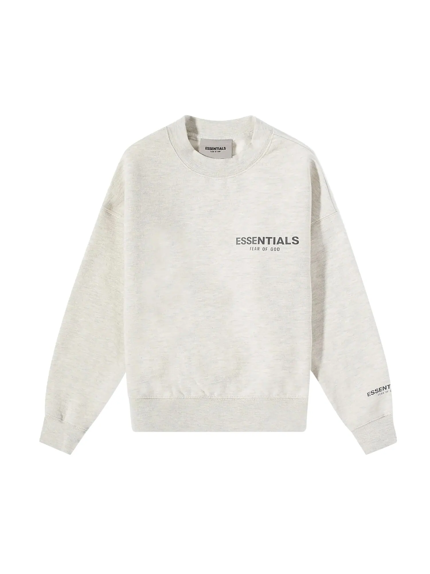 Детский пуловер с круглым вырезом Fear of God Essentials, цвет Овсянка — изображение 1 из 1
