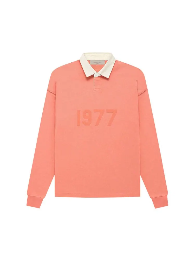 Топ Fear of God Essentials Henley Rugby — изображение 1 из 2, коралл