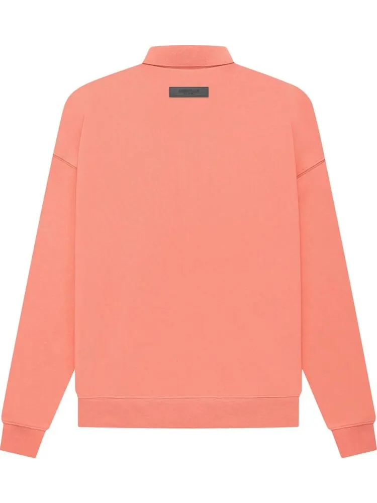 Лонгслив Fear of God Essentials Long-Sleeve Polo 'Coral' — изображение 2 из 2, оранжевый