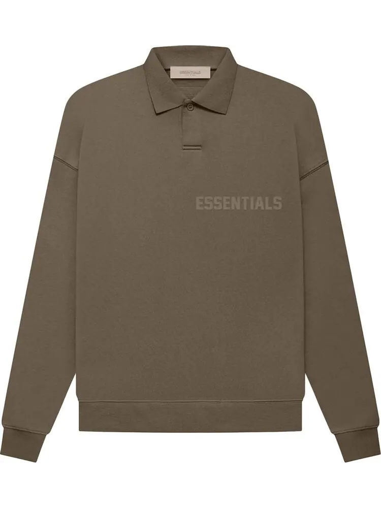 Лонгслив Fear of God Essentials Long-Sleeve Polo 'Wood'