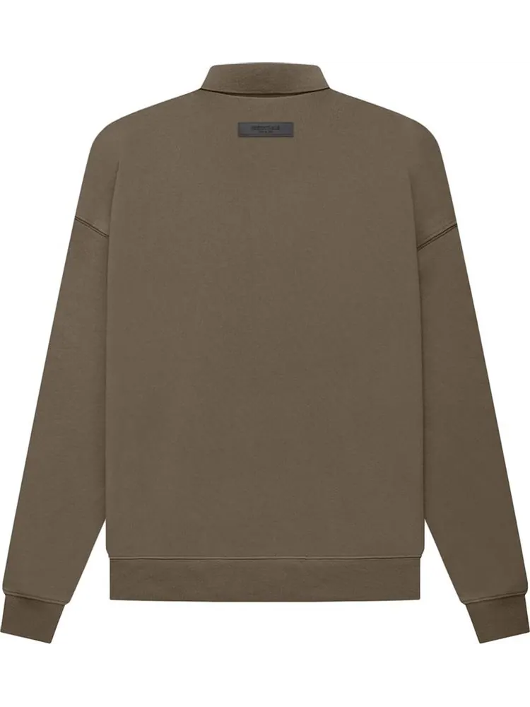 Лонгслив Fear of God Essentials Long-Sleeve Polo 'Wood' — изображение 2 из 2, коричневый