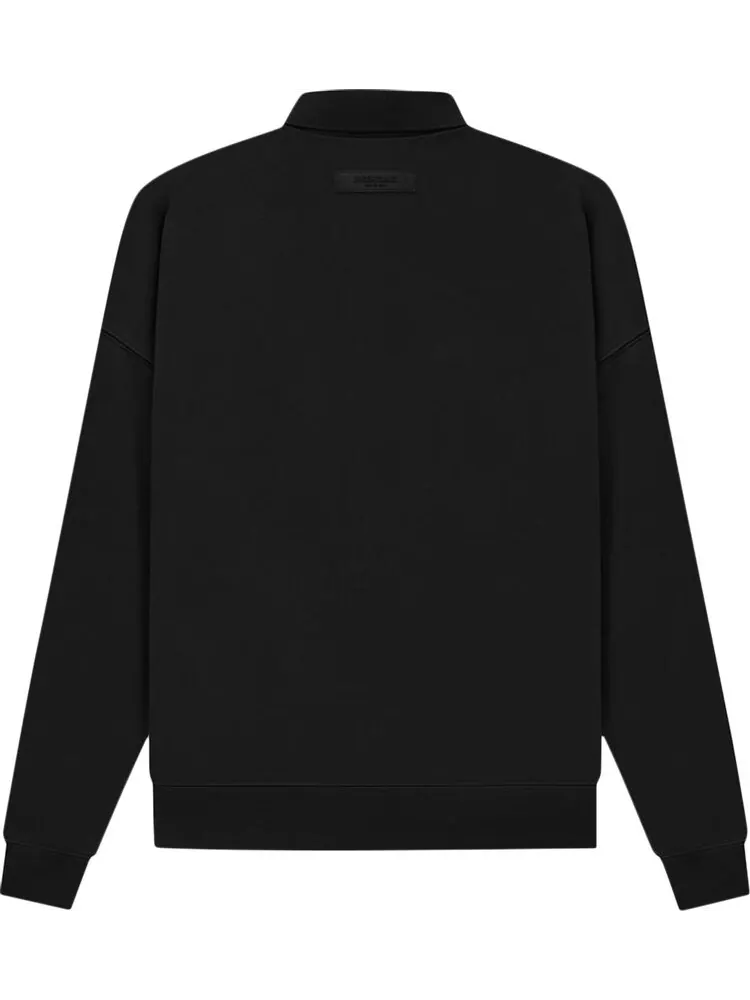 Лонгслив Fear of God Essentials Long-Sleeve Polo 'Stretch Limo' — изображение 2 из 2, черный