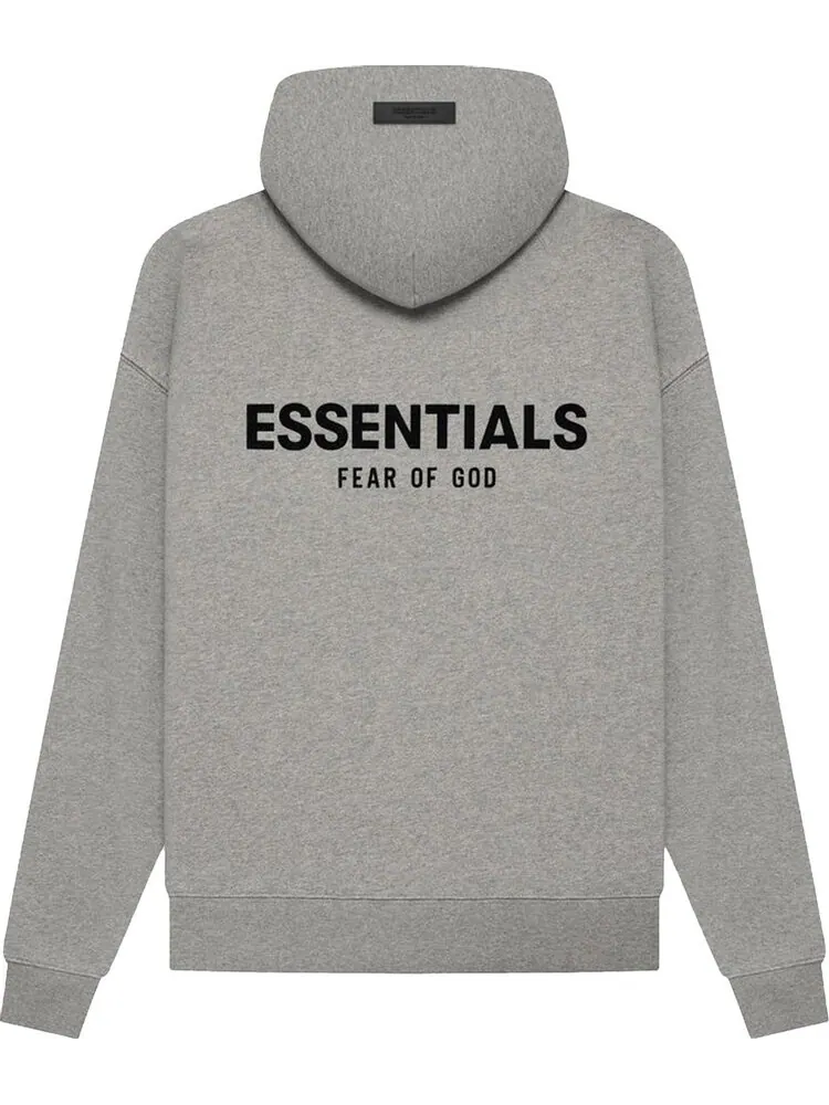 Худи Fear of God Essentials Hoodie Dark Oatmeal — изображение 2 из 2, серый