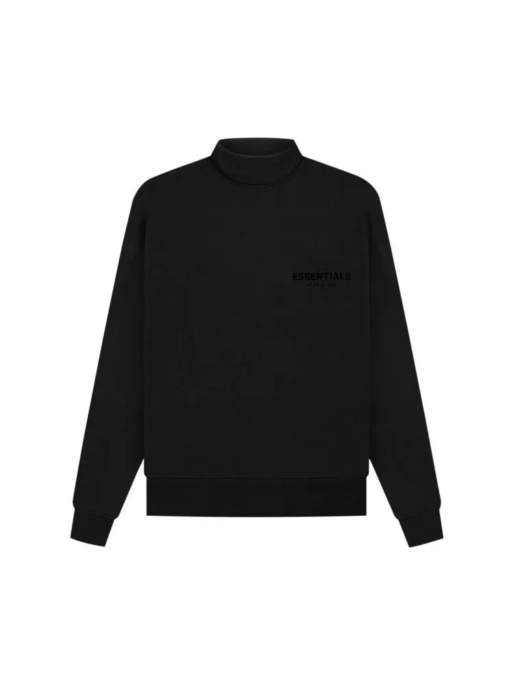 Топ Fear of God Essentials Mockneck, Stretch Limo — изображение 1 из 1, черный