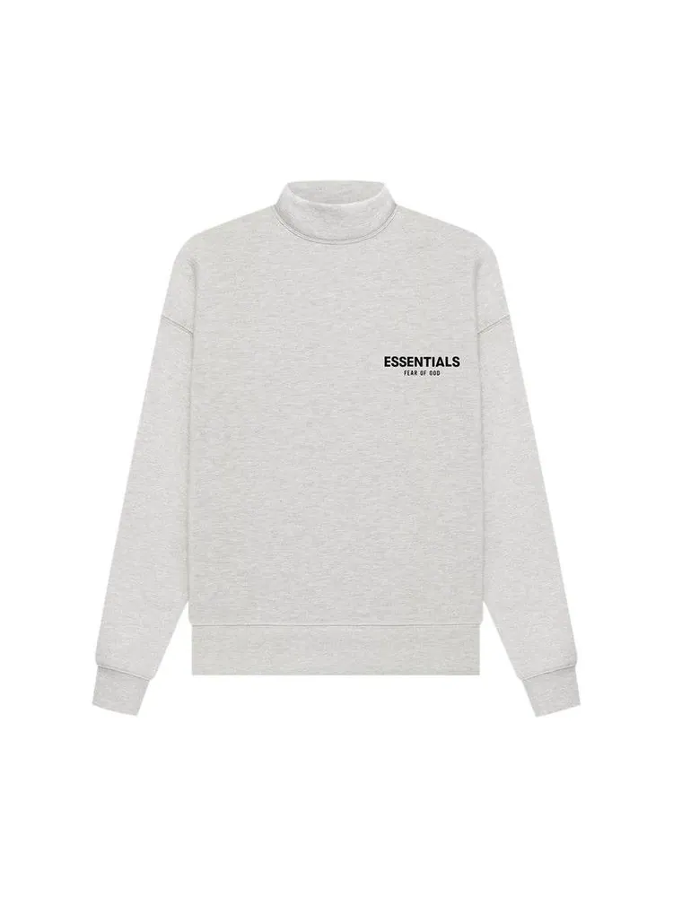 Топ Fear of God Essentials Mockneck, Light Oatmeal — изображение 1 из 2, серый