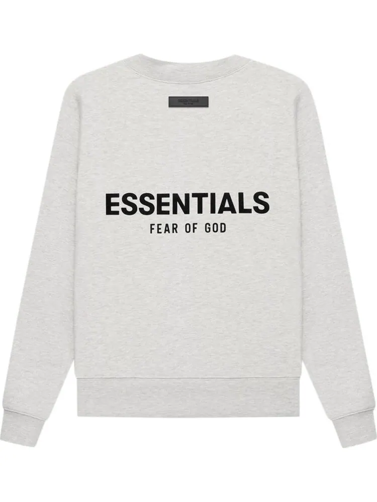 Толстовка Fear of God Essentials Crewneck 'Light Oatmeal' — изображение 2 из 2, серый