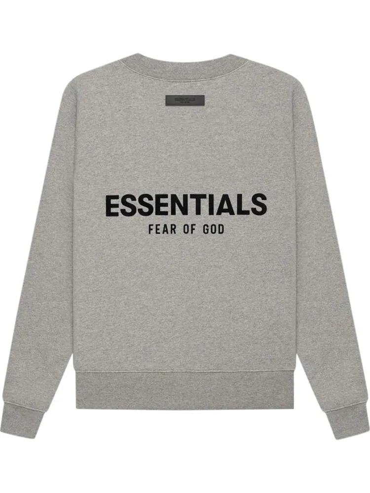 Толстовка Fear of God Essentials Crewneck 'Dark Oatmeal' — изображение 2 из 2, серый