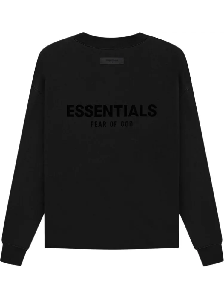 Толстовка Fear of God Essentials Relaxed Crewneck 'Stretch Limo' — изображение 2 из 2, черный