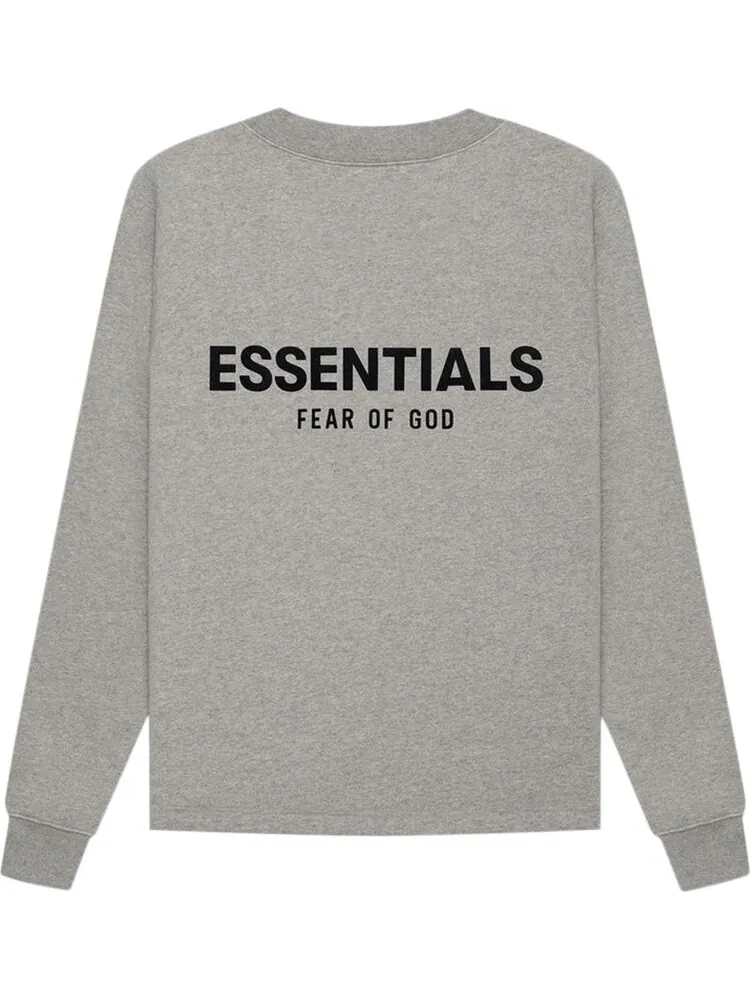 Толстовка Fear of God Essentials Relaxed Crewneck 'Dark Oatmeal' — изображение 2 из 2, серый