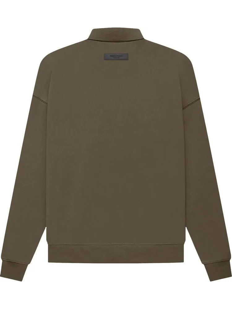 Лонгслив Fear of God Essentials Long-Sleeve Polo 'Wood' — изображение 2 из 2, коричневый