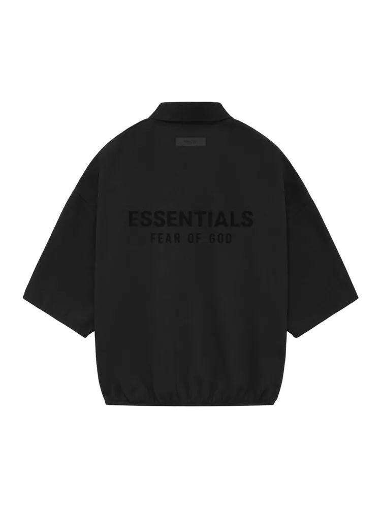 Поло Fear Of God Essentials Fear of God Essentials 3/4 Sleeve Polo — изображение 2 из 2, черный